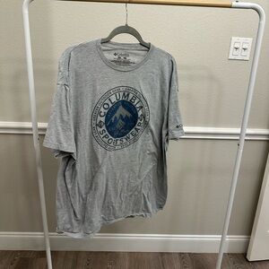 Columbia Size XXL Men's Gray T-Shirt